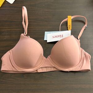 Hanes Blush Pink Women's Bra 32A with Tags